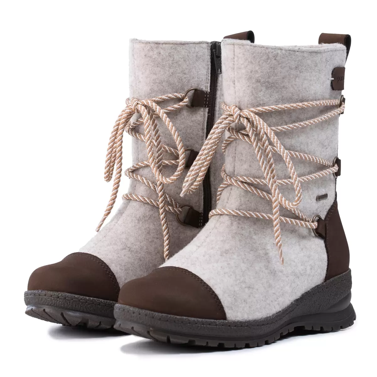 Frost Felt/Bark Waxy Leather Pomarfin Oy Women Mid-Length Koli Women´s Xw Gore-Tex® Felt Boots - 3