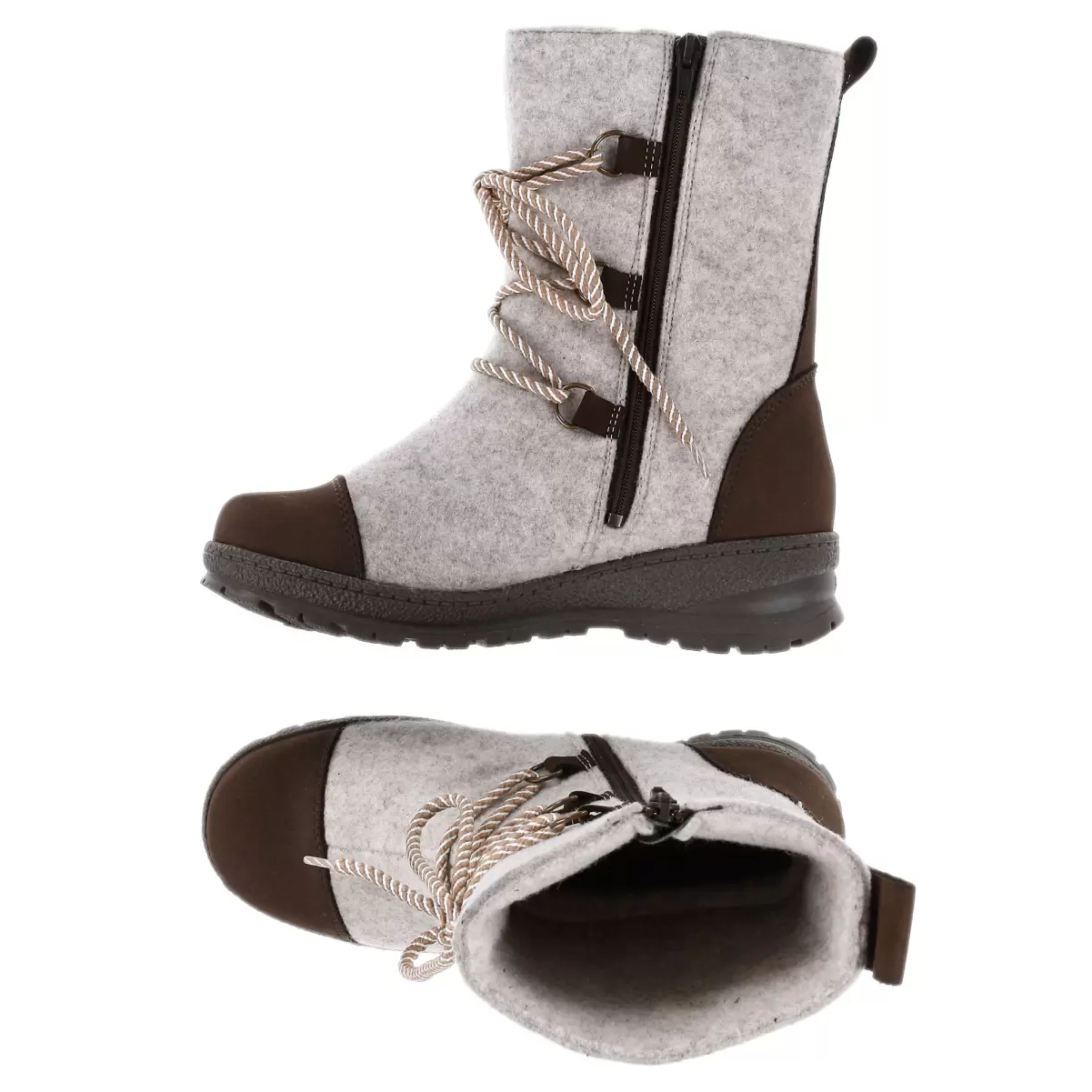 Frost Felt/Bark Waxy Leather Pomarfin Oy Women Mid-Length Koli Women´s Xw Gore-Tex® Felt Boots - 4