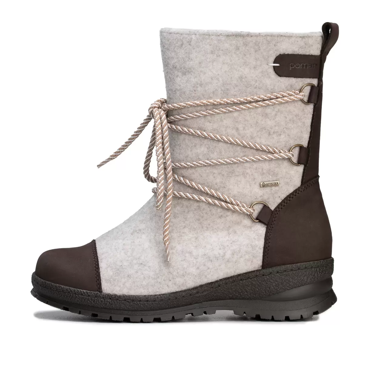 Frost Felt/Bark Waxy Leather Pomarfin Oy Women Mid-Length Koli Women´s Xw Gore-Tex® Felt Boots