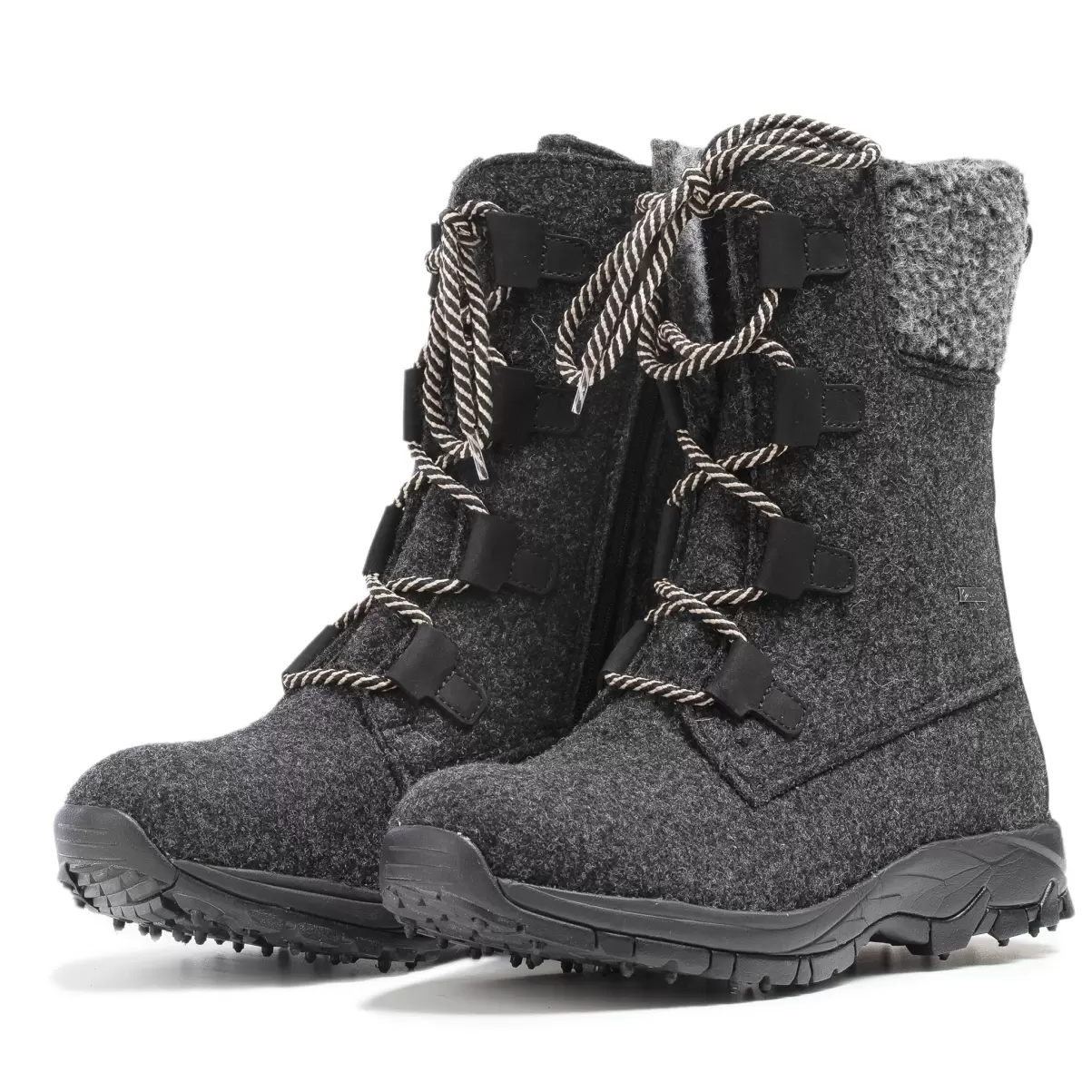 Granit Felt/Black W/Spike Sole Women Riekko Women's Gore-Tex® Spike Winter Boots Pomarfin Oy Mid-Length - 2