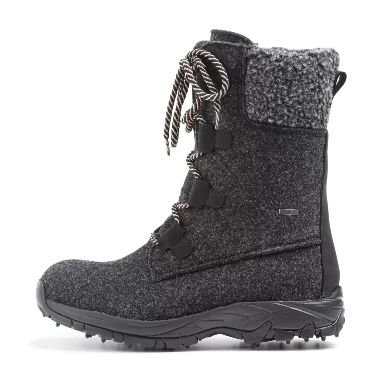 Granit Felt/Black W/Spike Sole Women Riekko Women's Gore-Tex® Spike Winter Boots Pomarfin Oy Mid-Length