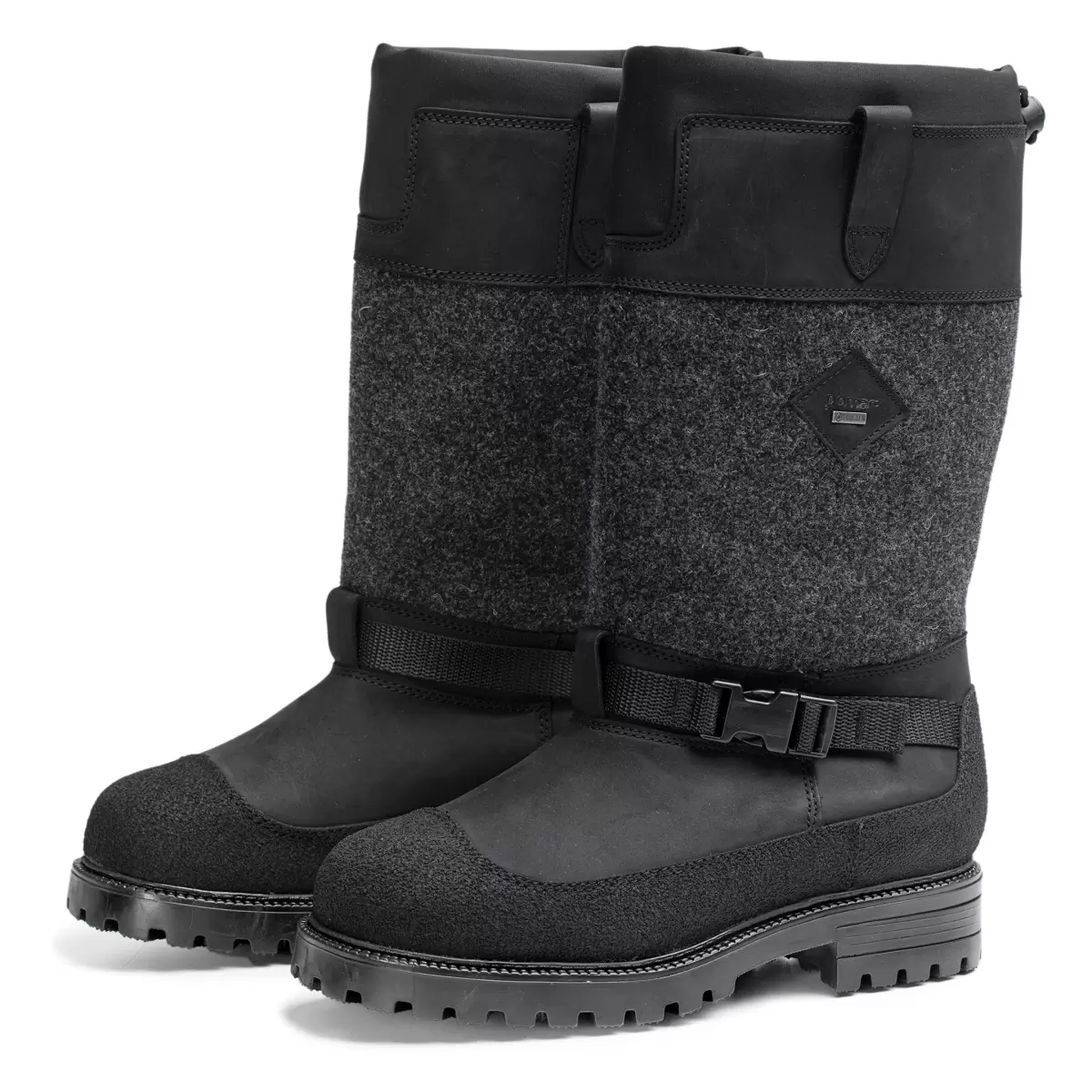 Loimu Men's Gore-Tex® Warm Winter Boots Men Winter Boots Pomarfin Oy Black Waxy/Pu/Granit Felt - 1