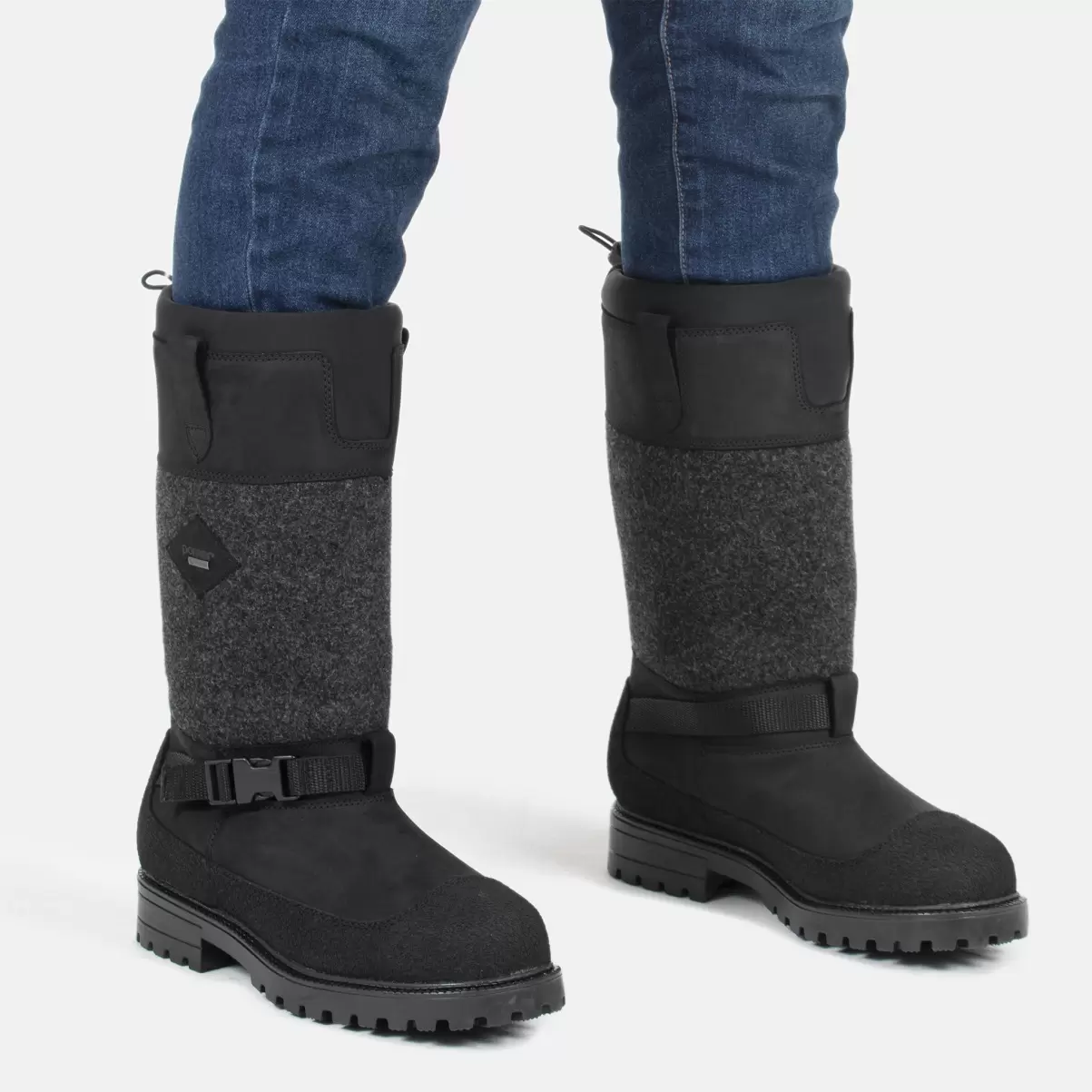 Loimu Men's Gore-Tex® Warm Winter Boots Men Winter Boots Pomarfin Oy Black Waxy/Pu/Granit Felt - 2