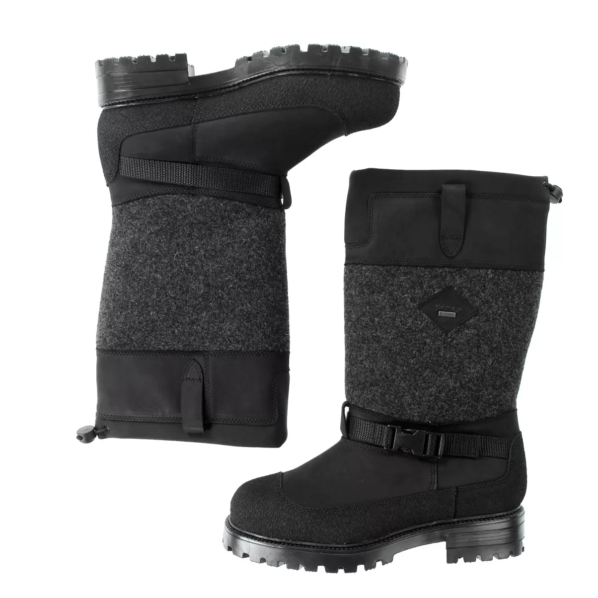 Loimu Men's Gore-Tex® Warm Winter Boots Men Winter Boots Pomarfin Oy Black Waxy/Pu/Granit Felt - 3