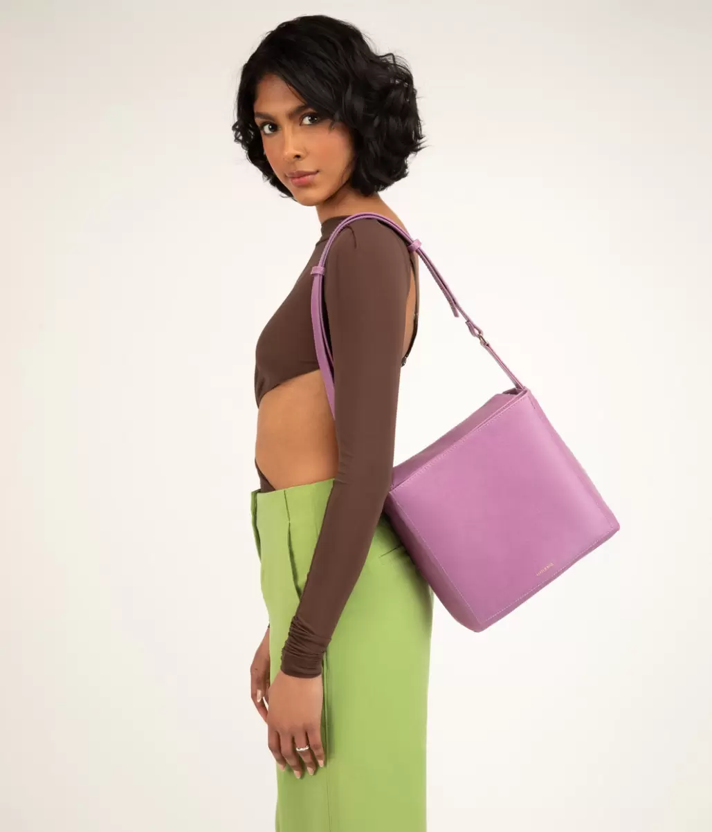 Shoulder Bags Matt & Nat Women Black Refined Loro Vegan Shoulder Bag - Vintage - 1