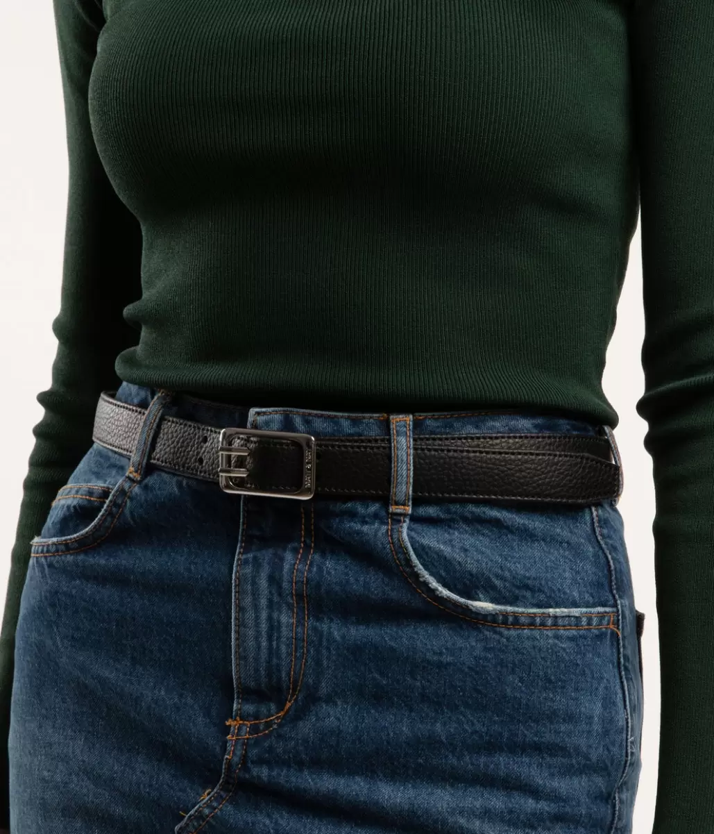 Women Zana Vegan Leather Waist Belt - Purity Chocolate Belts Matt & Nat Safe - 1