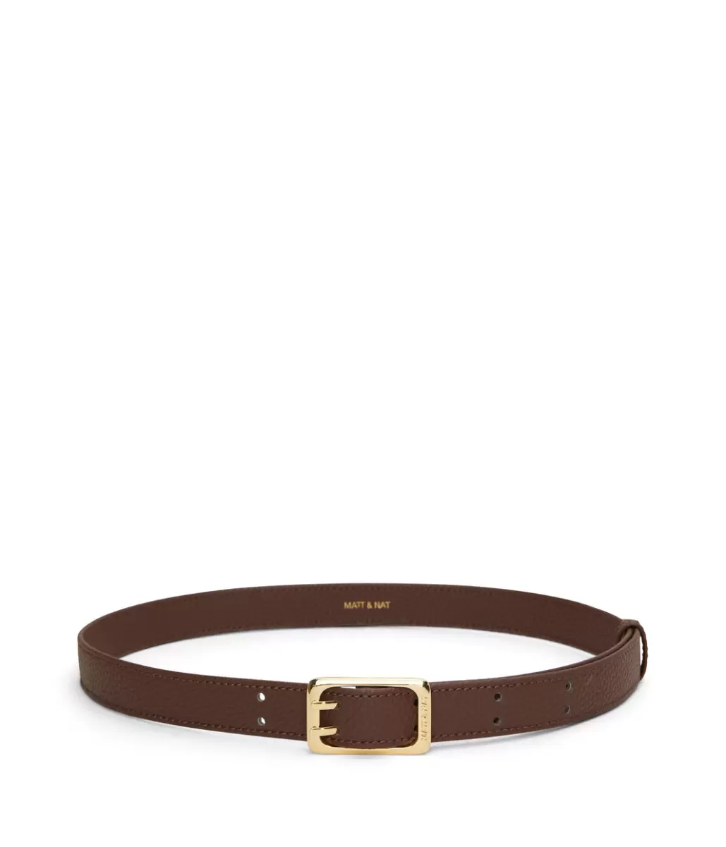 Women Zana Vegan Leather Waist Belt - Purity Chocolate Belts Matt & Nat Safe