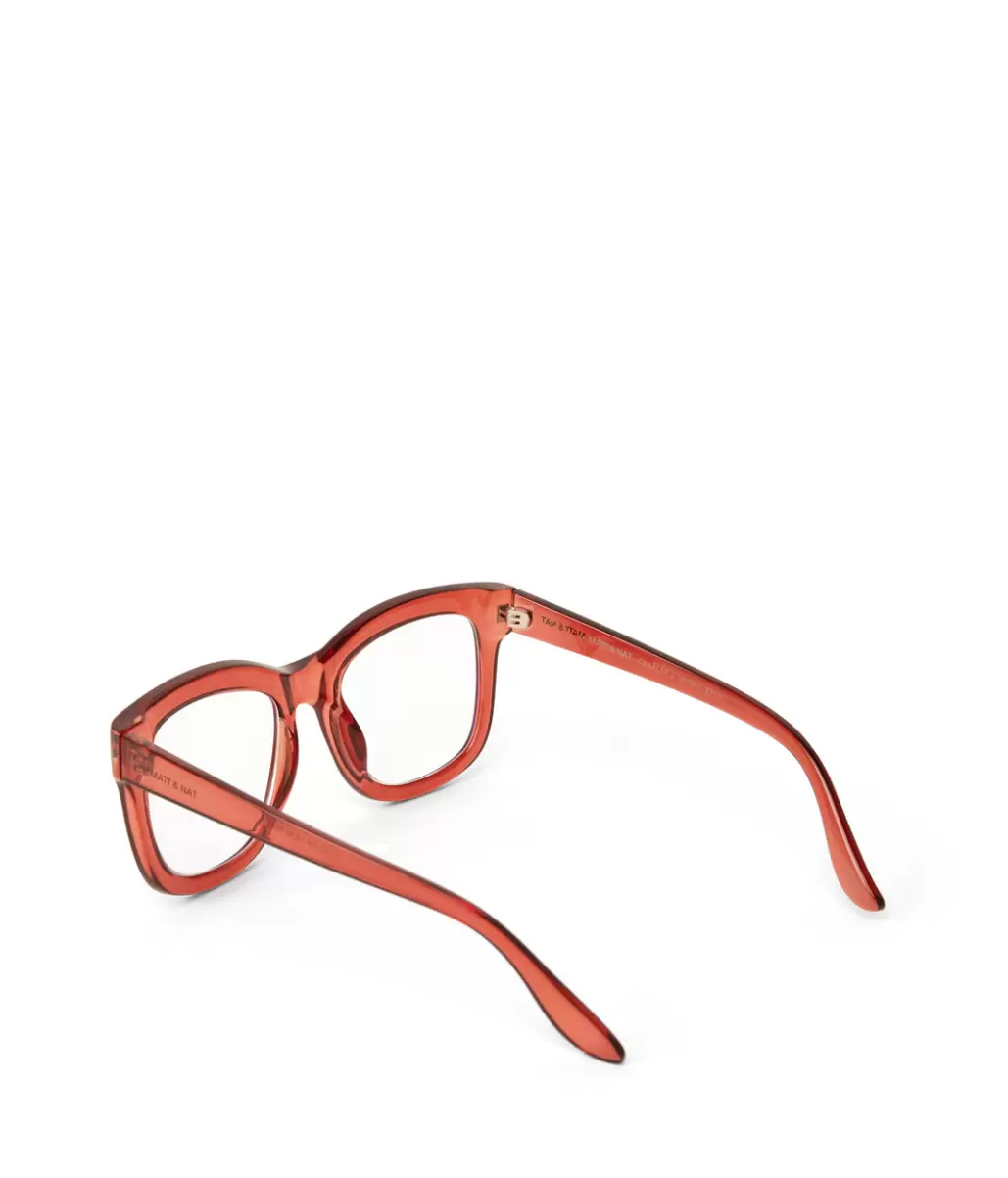 Women Optical Glasses Brown Charlet-3 Recycled Wayfarer Reading Glasses Buy Matt & Nat - 4