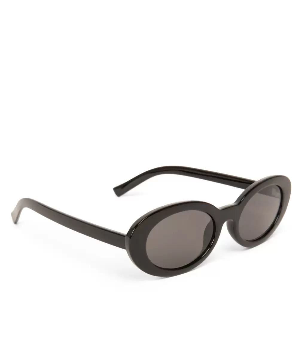 Women Sunglasses Matt & Nat Sleek Black Miela-2 Recycled Oval Sunglasses - 2