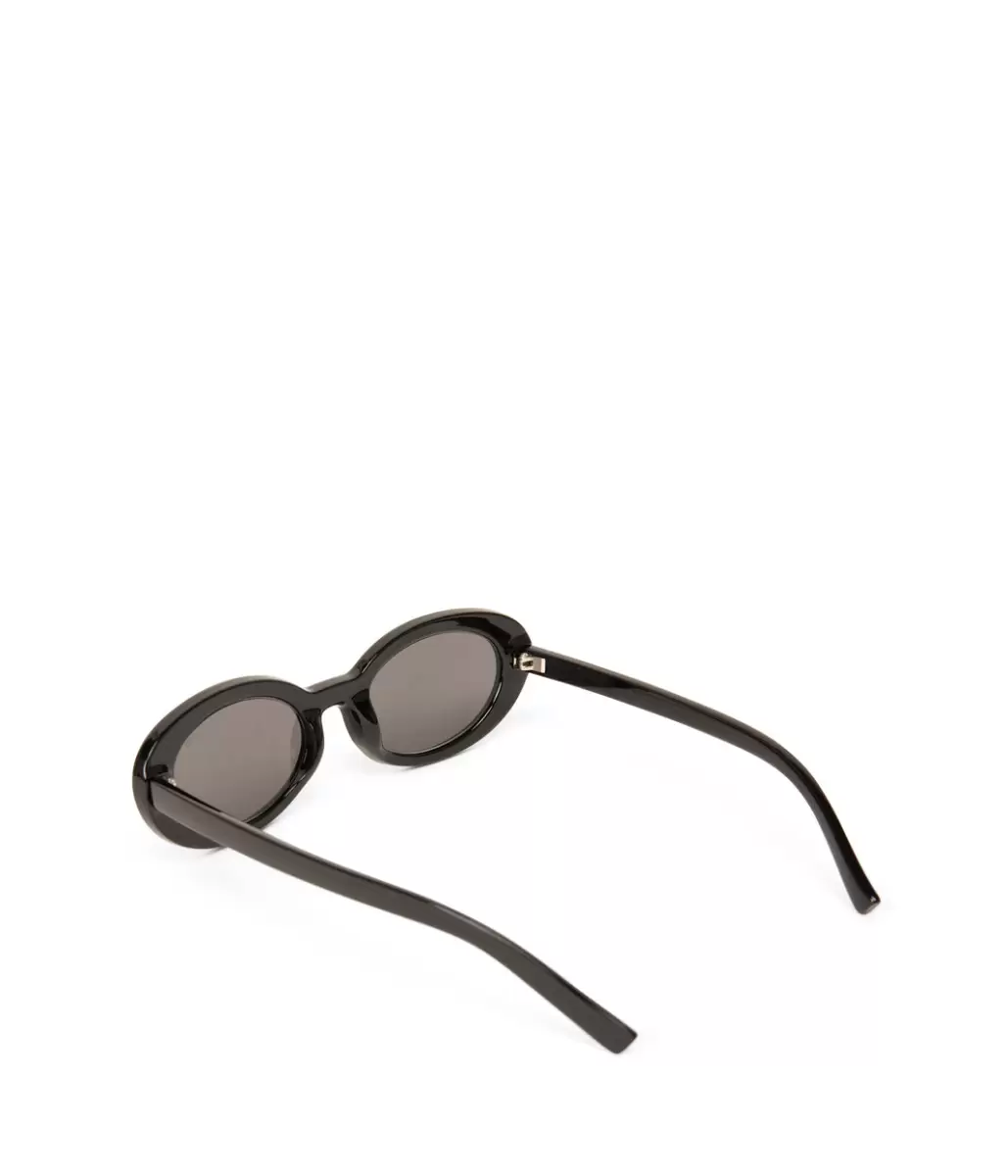 Women Sunglasses Matt & Nat Sleek Black Miela-2 Recycled Oval Sunglasses - 3