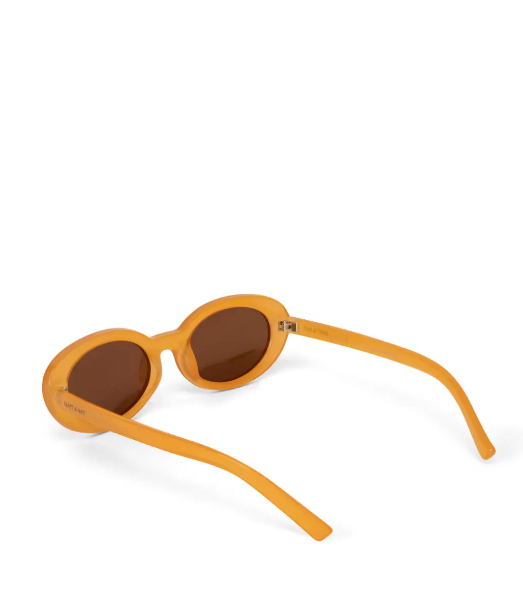 Miela-2 Recycled Oval Sunglasses Mustard Sunglasses Women Matt & Nat Long-Lasting - 3