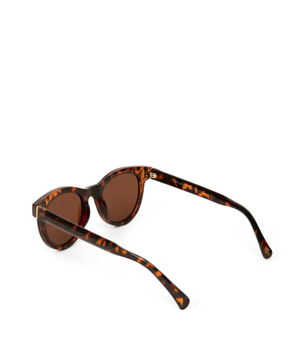 Jazi-2 Recycled Round Sunglasses Intuitive Brown Sunglasses Matt & Nat Women - 4