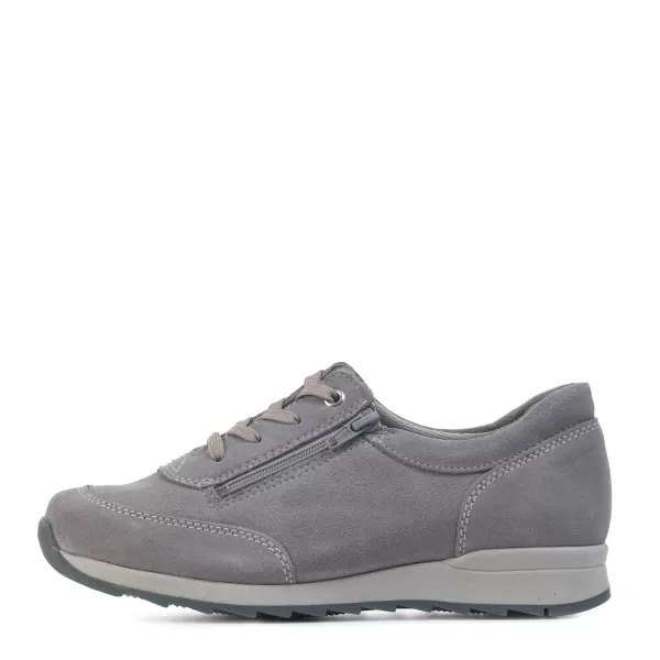 Mesi Women's Pomar+ Side-Zip Sneakers Sneakers Pomarfin Oy Women Grey Suede(Grey S)
