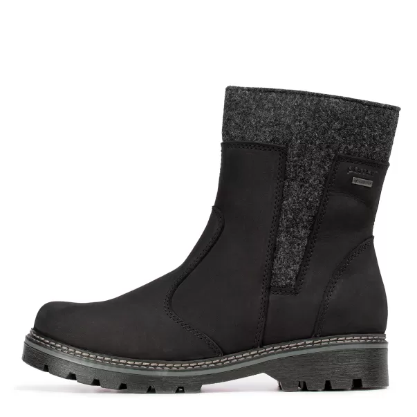 Haapa Women's Gore-Tex® Ankle Boots Chelsea Pomarfin Oy Black Waxy/Granit Felt Women