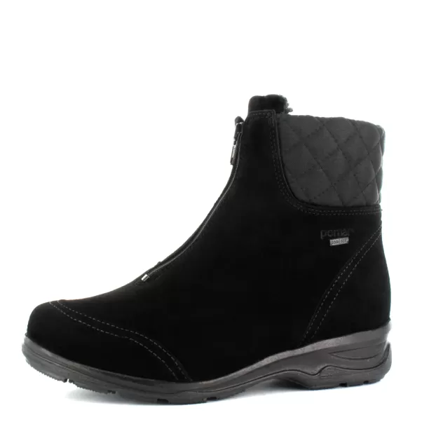 Women Pomarfin Oy Halla Women's Xw Gore-Tex® Ankle Boots Black Suede/Black Tex(Grey St) Curling