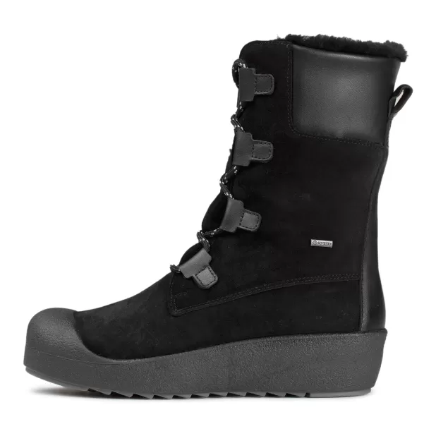 Blck Suede/Blk. Nappa/Fur L Women Mid-Length Pomarfin Oy Kiilo Women's Gore-Tex® Warm Winter Boots