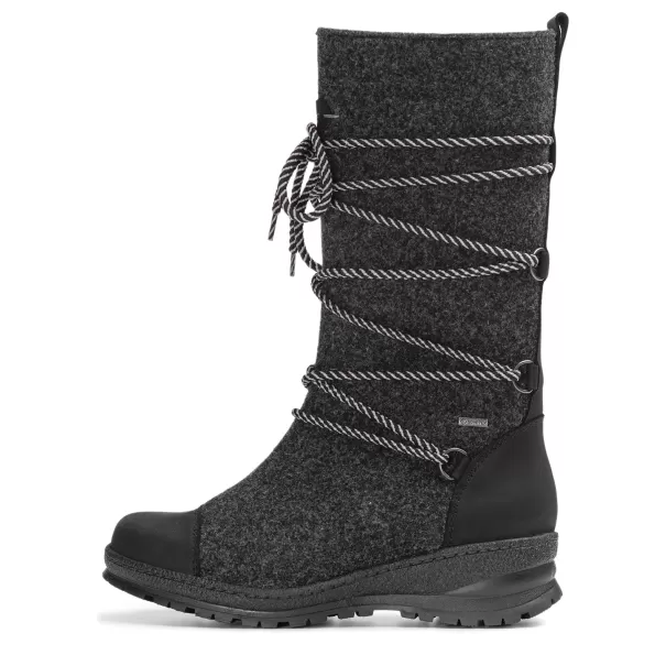 Saana Women's Xw Gore-Tex® Felt Boots Winter Granit Felt/Black Waxy Leather Women Pomarfin Oy