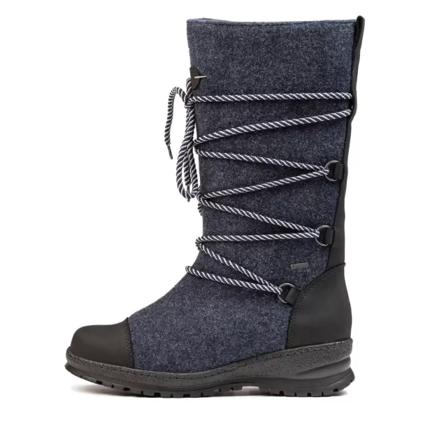 Winter Stormy Felt/Black Waxy Leather Saana Women's Xw Gore-Tex® Felt Boots Pomarfin Oy Women