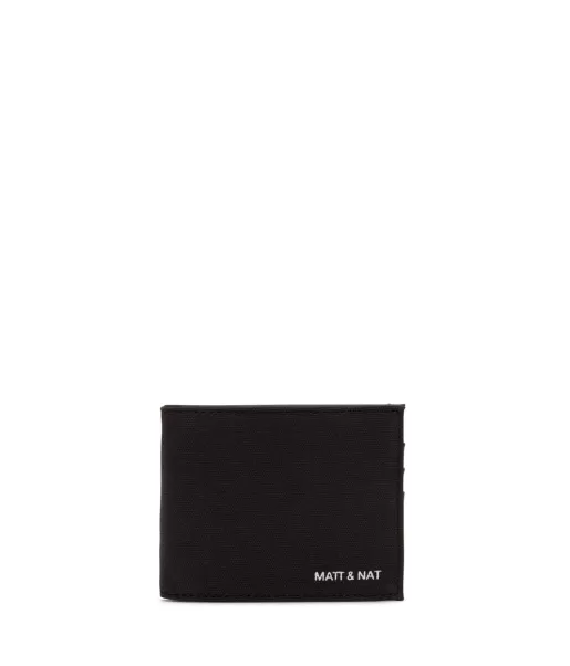 Rubben Vegan Folded Wallet - Canvas Clean Matt & Nat Wallets Women Black