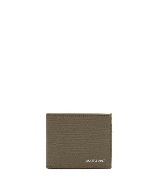 Olive Spacious Women Rubben Vegan Folded Wallet - Canvas Wallets Matt & Nat