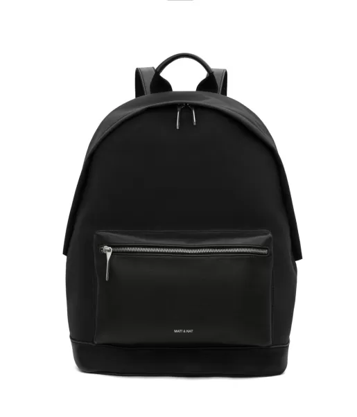 Black Matt & Nat Women Balilg Large Vegan Backpack - Canvas Practical Backpacks