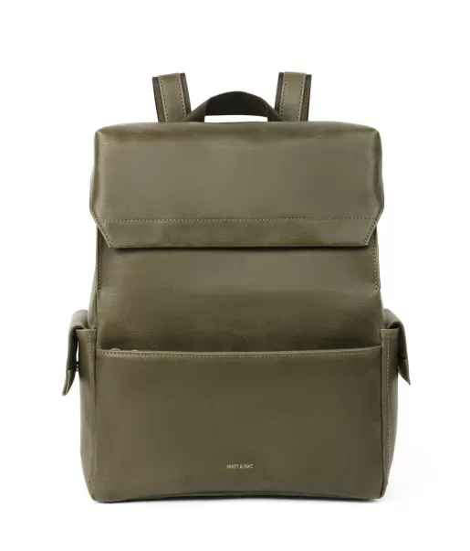 Mikal Vegan Backpack - Vintage Olive Backpacks Women Matt & Nat Advance
