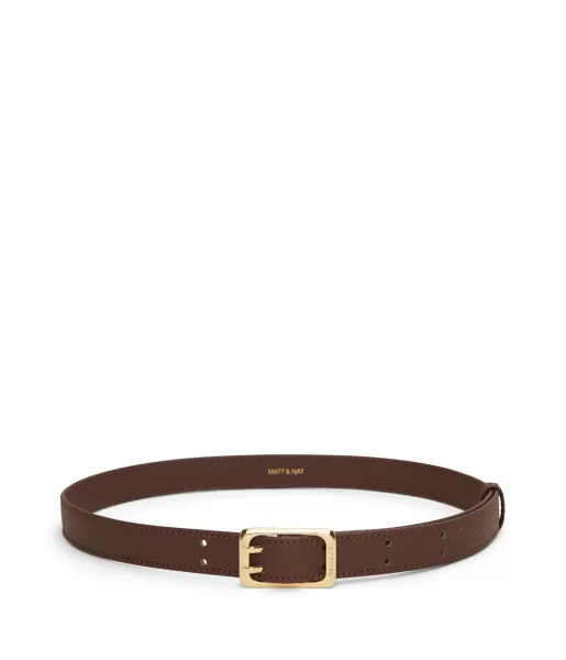 Women Zana Vegan Leather Waist Belt - Purity Chocolate Belts Matt & Nat Safe
