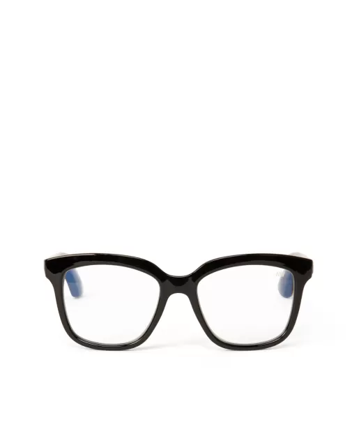 Women Inexpensive Vivie-3 Recycled Wayfarer Reading Glasses Optical Glasses Matt & Nat Black