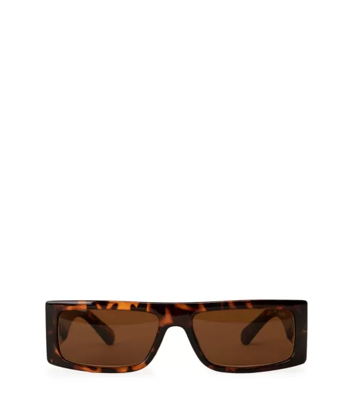 Matt & Nat Brown Sawai-2 Recycled Rectangle Sunglasses Women Fire Sale Sunglasses