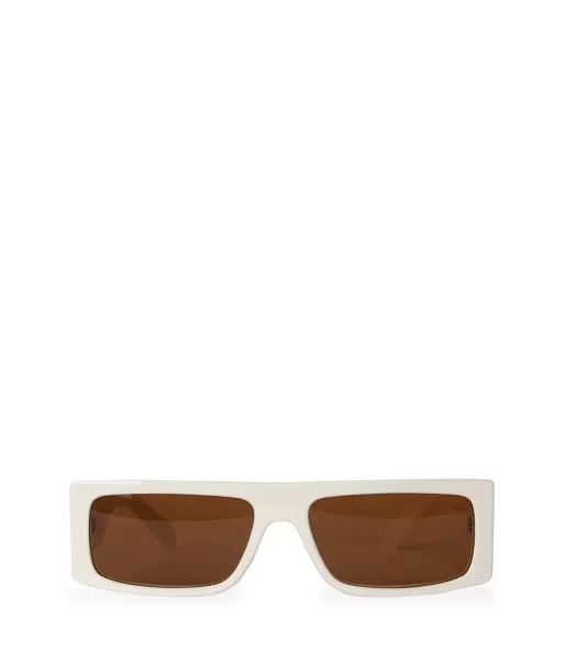 White Compact Matt & Nat Sawai-2 Recycled Rectangle Sunglasses Women Sunglasses