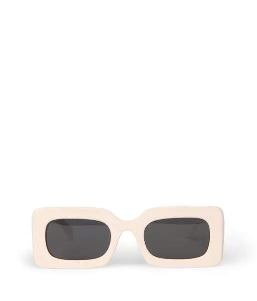 Women Ivvy-2 Recycled Rectangle Sunglasses White Opulent Matt & Nat Sunglasses