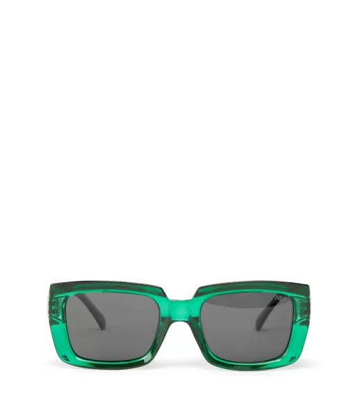 Women Matt & Nat Sunglasses Cera-2 Recycled Rectangle Sunglasses Emerald Now